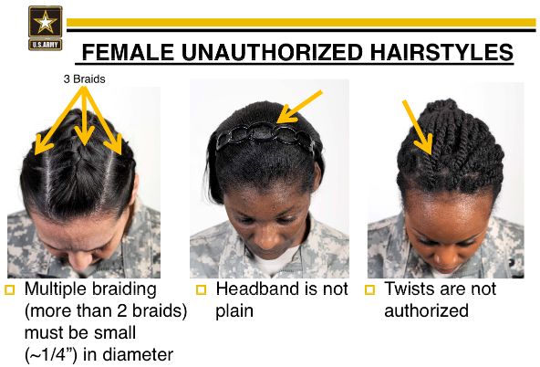 Armée Règlement Natural Hair