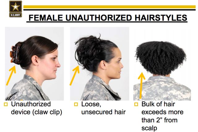 Armée Règlement Natural Hair