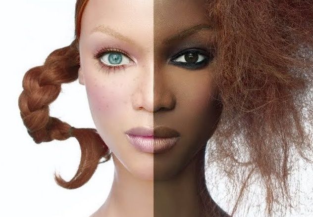 Tyra Banks | Lumière de peau vs peau foncée