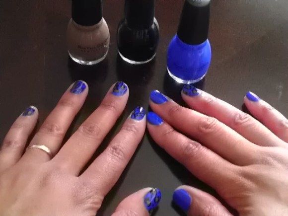 Imprimer sans fin Bleu animal Mani