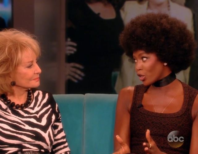 Naomi Campbell afro The View