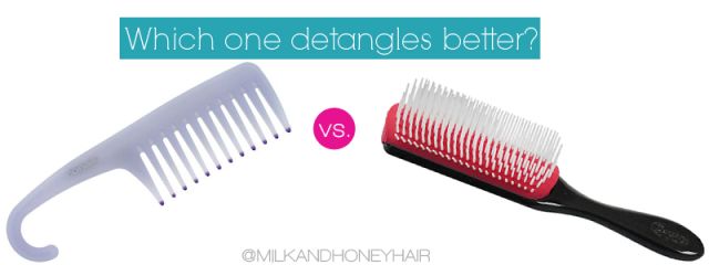 Large peigne à dents vs Denman Brosse