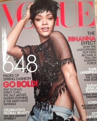 L'enveloppement: mars 2014 la couverture de Vogue rihanna fuite!